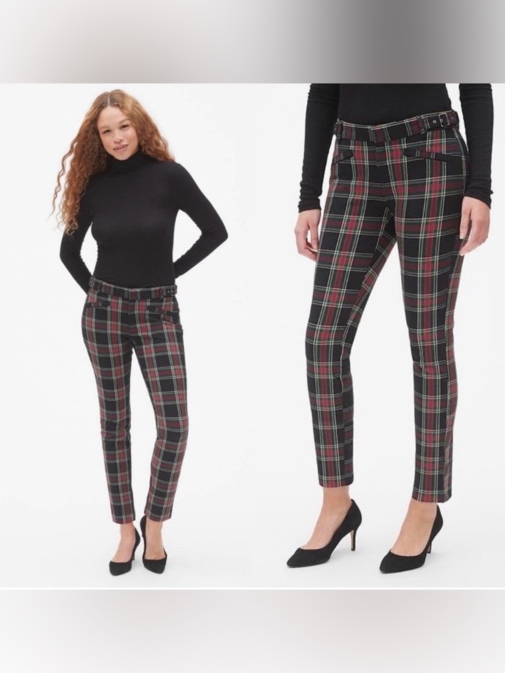 GAP Tartan Signature Skinny Plaid Ankle Pants. Z